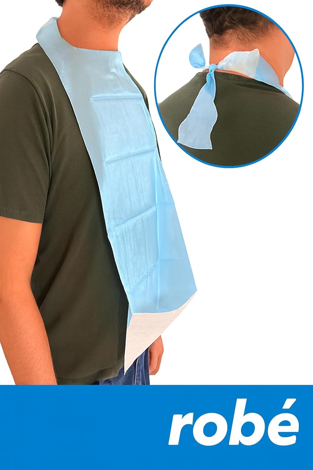 Bavoirs Jetables avec Poche de Récupération, sachet de 12