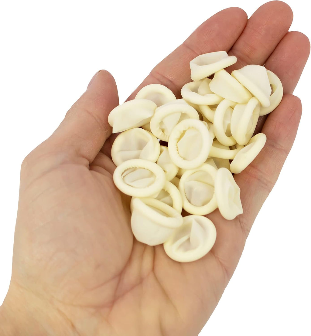 Romed Lot de 100 doigtiers en latex poudrés