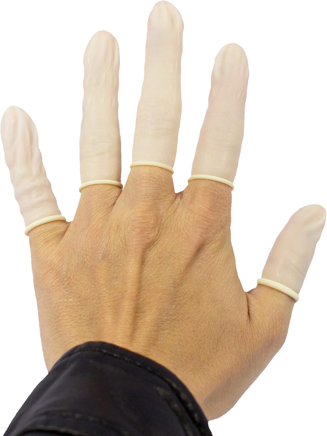 Romed Lot de 100 doigtiers en latex poudrés