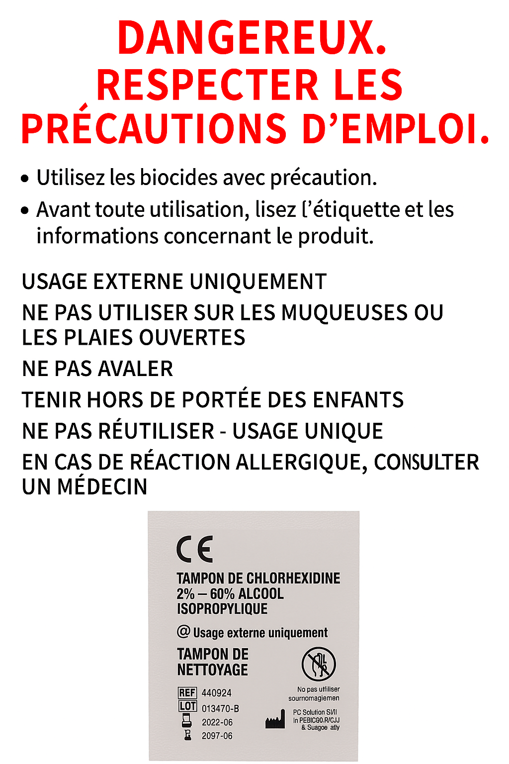 Tampons de chlorhexidine digluconate 0,2% SANS ALCOOL-RONT