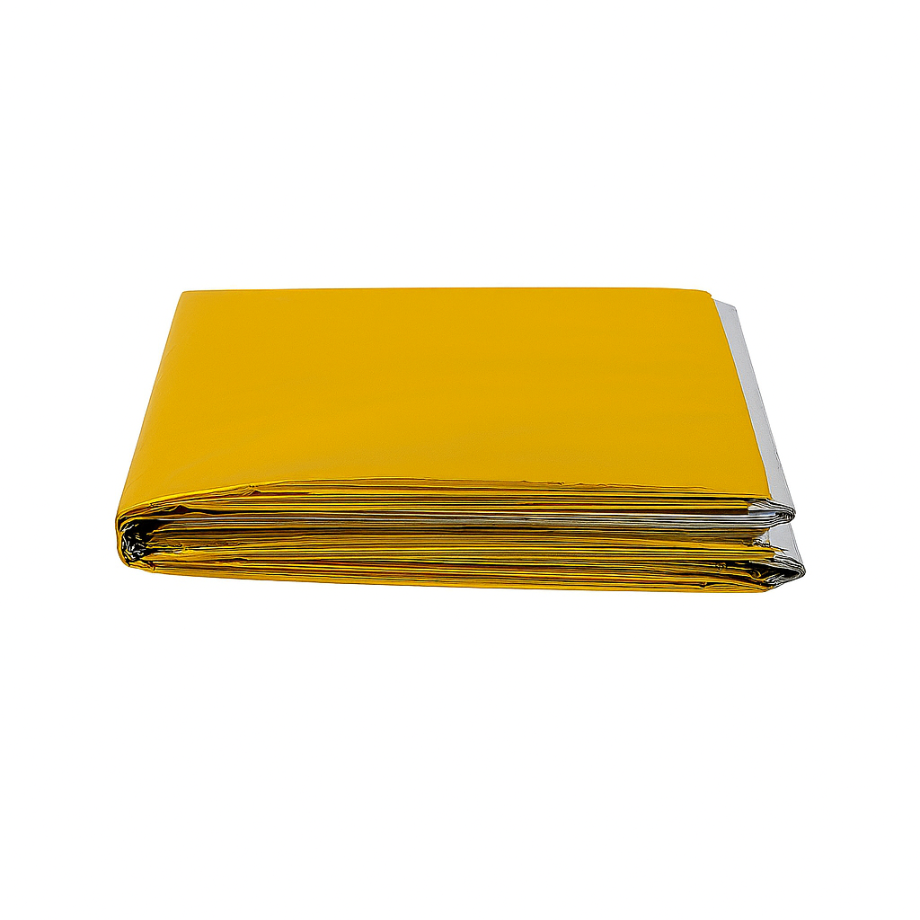 Couverture de survie isotherme double-fonction - 210 x 160 cm